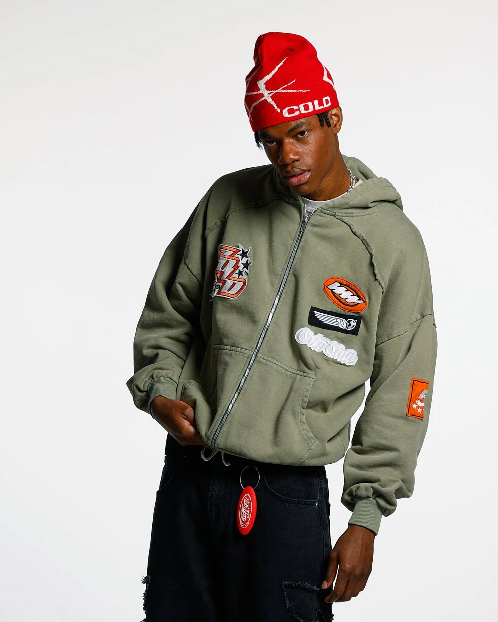 WALKER ZIP HOODIE WASHED GREEN - Image 2