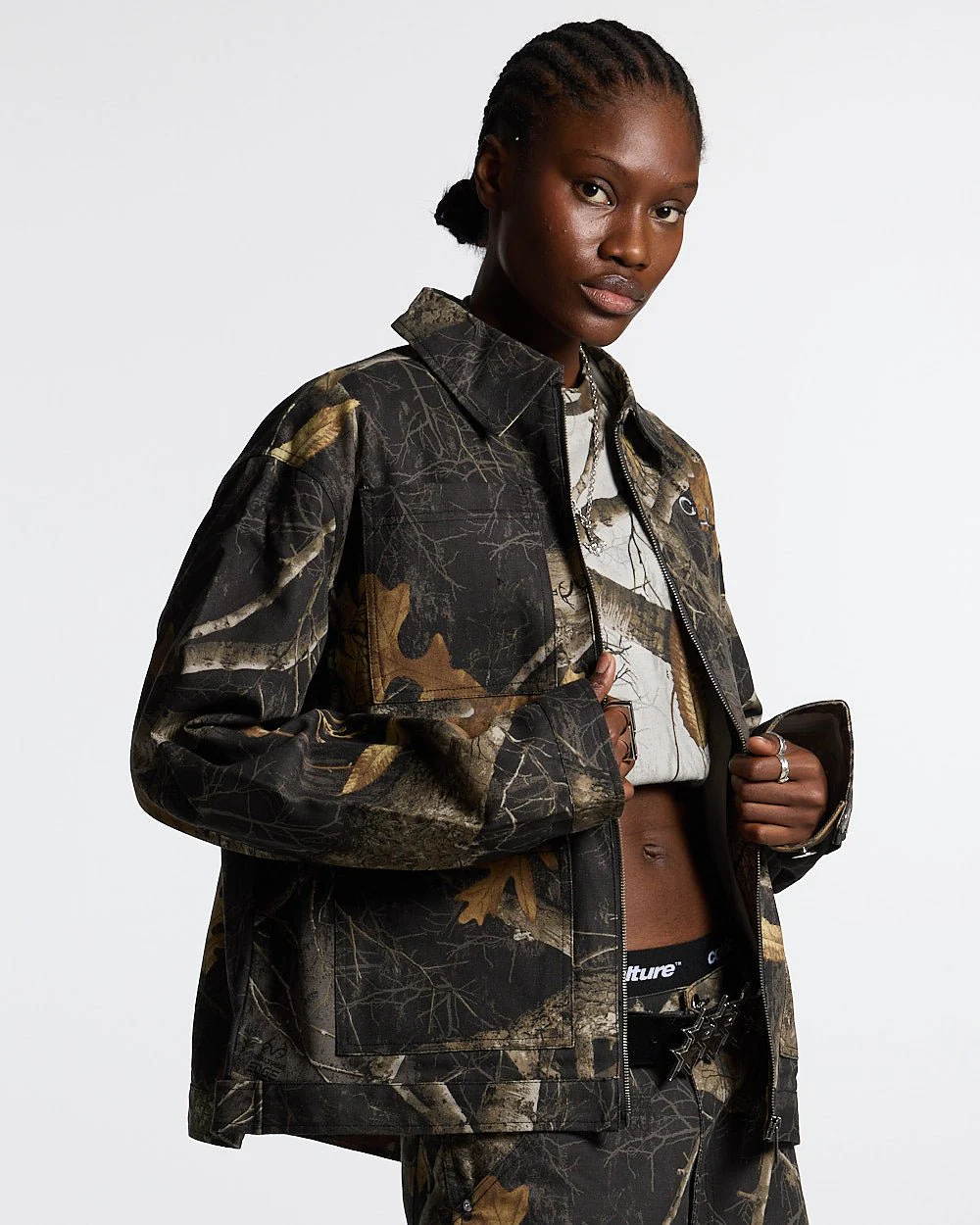 WORK ZIP JACKET REALTREE BLACK - Image 2